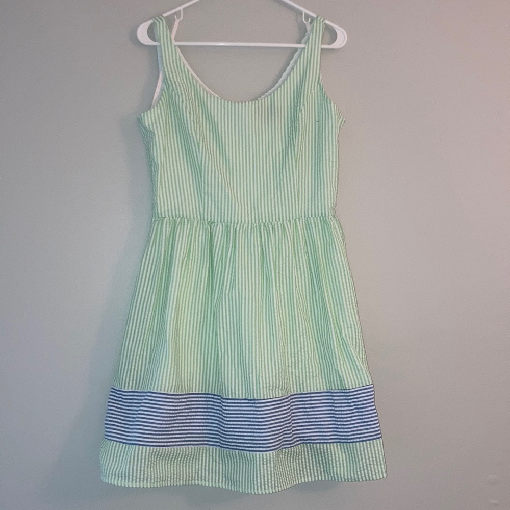 Gingham green & blue dress by Duffield Lane, size M